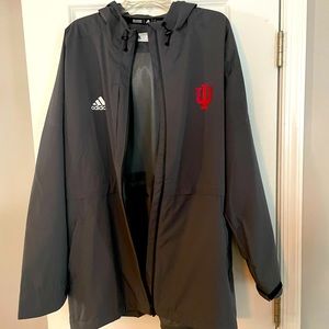 Adidas Indiana University hooded jacket. Size XL.